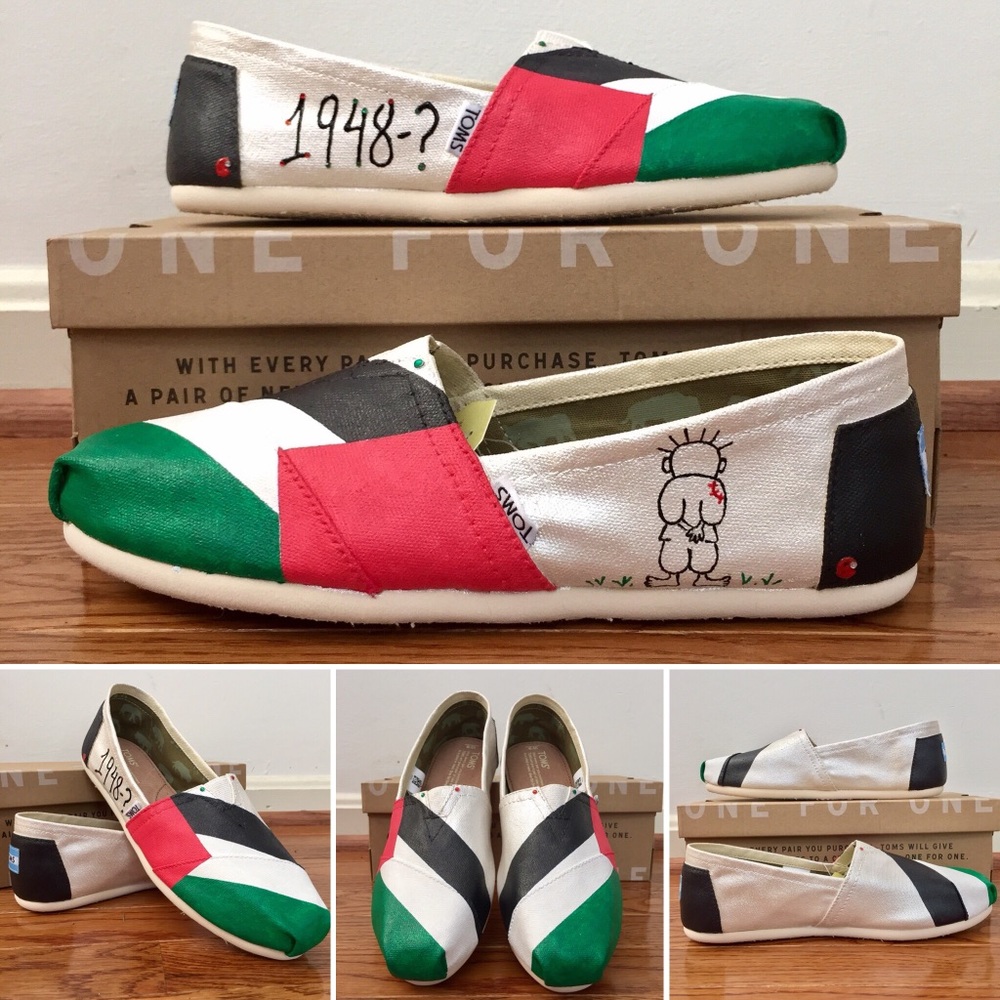 Palestine Nakba custom hand painted TOMS